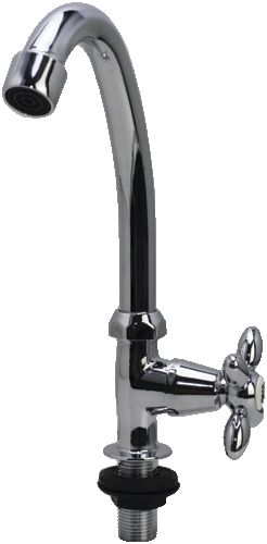 Ex-Promt Смеситель МОНО Ex101.2-01 пластиковая ручка Крест/Cross (2 шт. в коробке) цена за 1шт