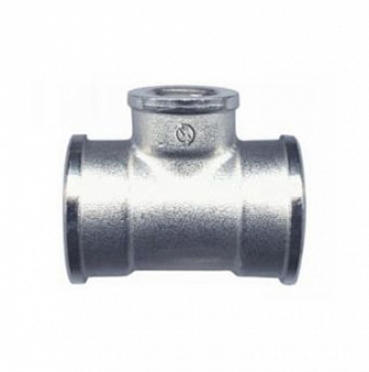 Тройник  3/4"x1/2"x3/4" г-г-г., ник., лат., "GF" (Т-4233н)