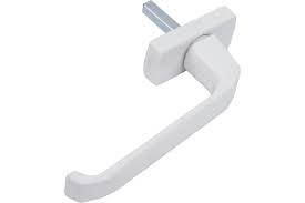 Ручка белая оконная металлическая для ПВХ