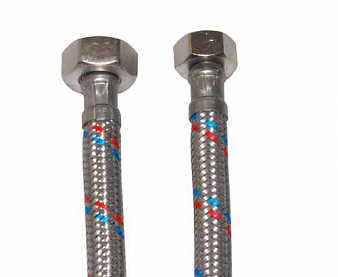 Подводка воды, 3/8" x 1/2", 1,0 м, г - г, "MATEU"