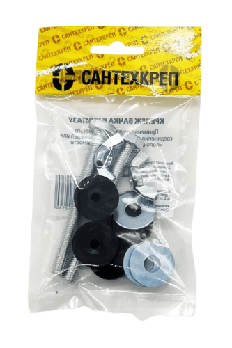 Крепеж бочка к унитазу, оцинковка, 2 болта САНТЕХКРЕП 43312