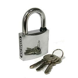 Замок навесной, хромированный, 50мм