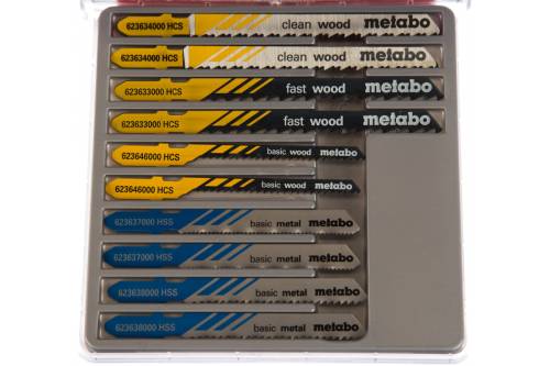 Набор пилок для эл.лобзика универсальные Metabo 10шт. 2x (T101B, T144D, T111C, T118A, T118B)