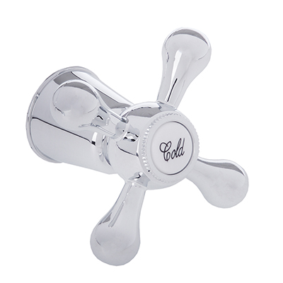 -- Маховик крест металлич., хpом,(1 штука)