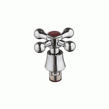 Кран-букса LEDEME 1/2" керамика 20 шлицов, угол поворота 90гр, с маховиком крест LH08