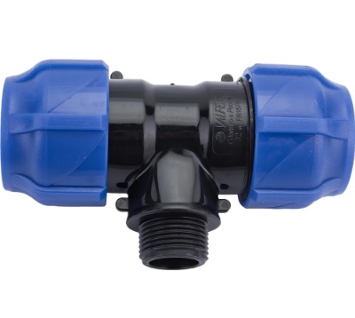 Тройник компресс. PE 25*3/4" НАР. VF ПНД