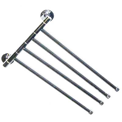 Вешалка 4-я для полотенца поворотная CRYSTAL mix 30404