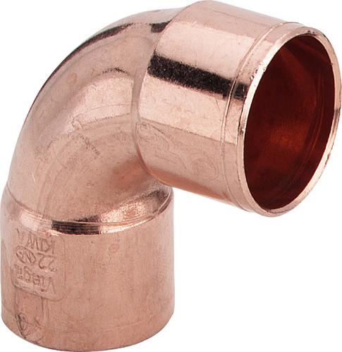 Медь.  Угол пайка 2-х раст. 22 мм 90 гр. Viega, Sanha