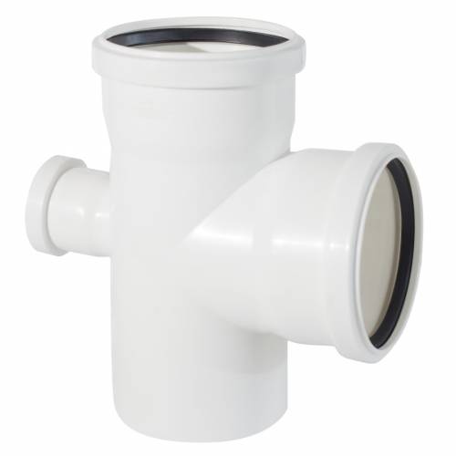 Крестовина, 110 - 110 - 50 мм - 87 град., (Белая)  ПВХ Комфорт Плюс СИНИКОН