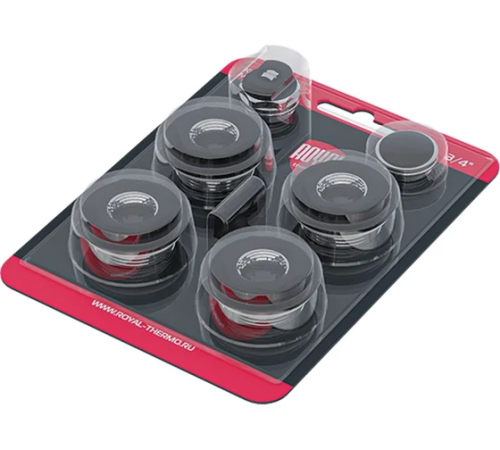 Комплект монтажный Royal Thermo 1”х 3/4" черный, RT3/4B