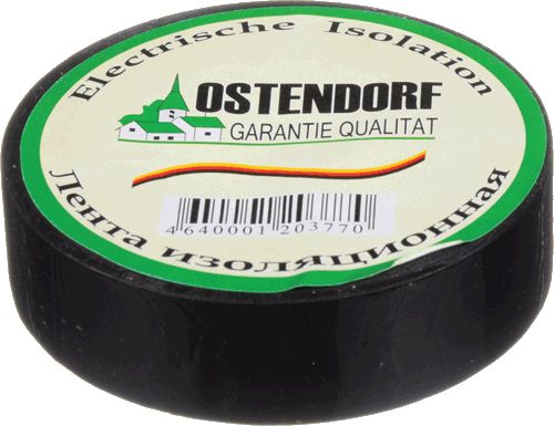 Изолента "Ostendorf" 19мм*20м черная