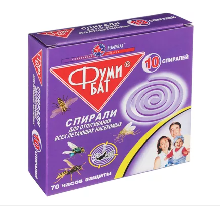 Спирали Фумибат/Дохс для отпугивания всех летающих насекомых 10шт.