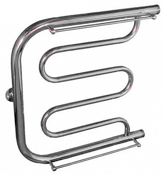 TERMINUS Полотенцесушитель MП-образный с полочкой 600 х 600мм d32 (1")