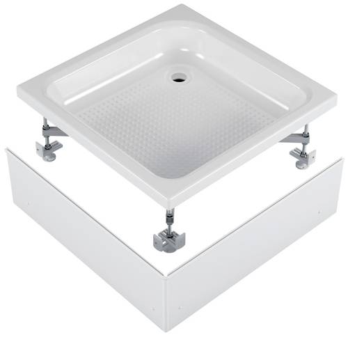 Душевой поддон 90х90х30 см Square высокий акриловый MELODIA белый, квадратн.