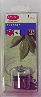 Аэратор ECO PERLATOR®, М24*1, наружн. резьба, латунь, хpом, 7,5-9 л/мин, блистер "NEOPERL". 41587