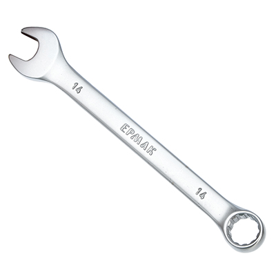 ЕРМАК Ключ рожково-накидной, 14мм, матовый CRV
