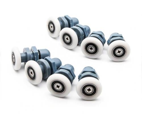 Ролики DC1013N Ø 25 мм с эксцентриком, одинарные для душевой кабины (8 штук)