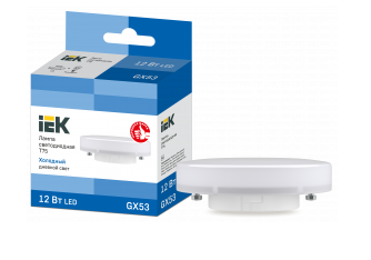 Лампа светод. T75 таблетка 12Вт 230В 6500К GX53 IEK LLE-T80-12-230-65-GX53