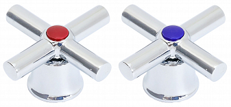 Маховик крест 8*24 NORDIC металлич., хpом, (пара), пакет "SIMP0LE"