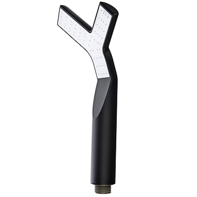 Лейка душевая  BY один режим, черная, пластик