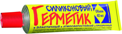 Новбытхим силиконовый герметик эластичный атмосферостойкий (40 мл) бесцветный 