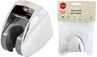 Кронштейн для душа пластиковый наклонный, "R", хром, подвес,