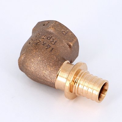 Угольник надвижной 16 х 1/2" ВН RX+ бронза REHAU