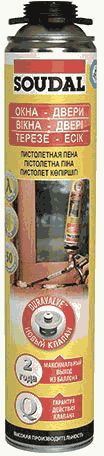 Пена желтая пистолетная SOUDAL 50 12*750мл (113986)