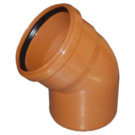 ОТВОД  наружный  160 мм , 45 град., ПВХ (ЖЦ)