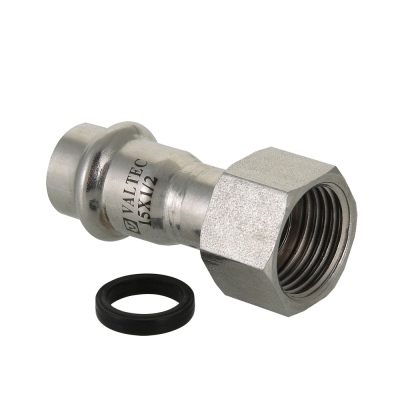 Соединитель 18х1/2" с накидной гайкой VALTEC нерж. сталь