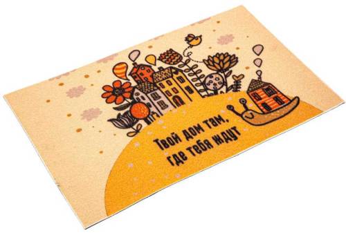 Коврик придверный велюр 45 х75 см "Улитка" (Velour doormat)