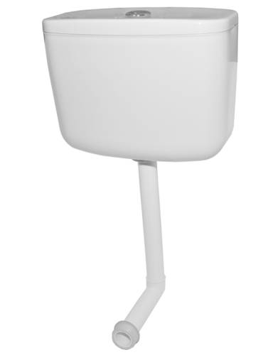 Бачок смывной пласт. арм. с коленом для среднего расположения 491200