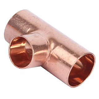 Медь. Тройник - пайка 22 х 18 х 22 мм Hailiang 