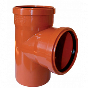 ТРОЙНИК  наруж.  110 - 110 мм - 87 град., ПВХ Ostendorf