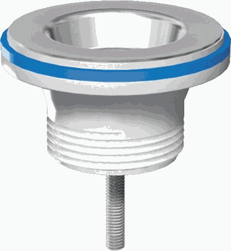 Выпуск АНИ M100 с нержавеющей сеткой D40мм (1 1/2"), короткий болт