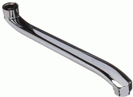 Излив плоский для ванны, S-образный, 35 см, MELODIA MKP20714P